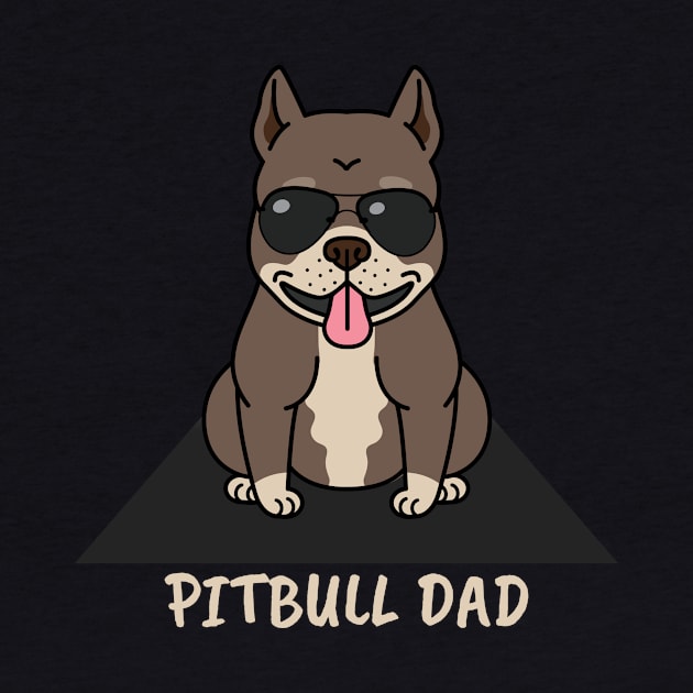 Cute Pitbull Dad Dog by DUCO